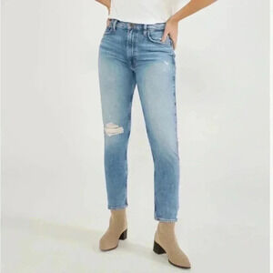 Etica Scarlet Mid Rise Slim Rock Pool Denim Jeans Size 24